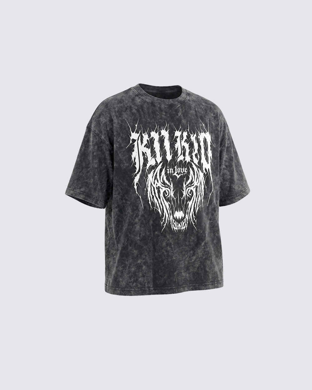 American Retro Distressed Skull Print T-Shirt