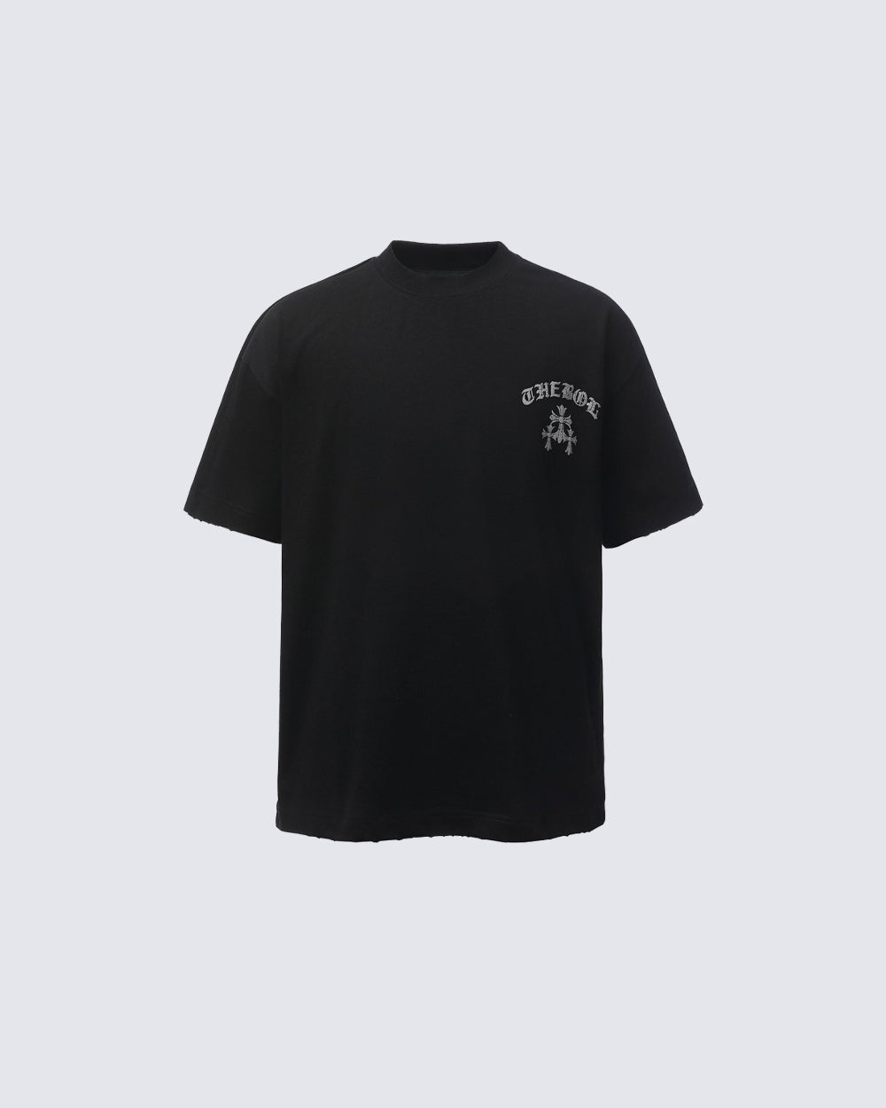 GRYFT Retro Distressed Gothic Letter Graphic T-Shirt