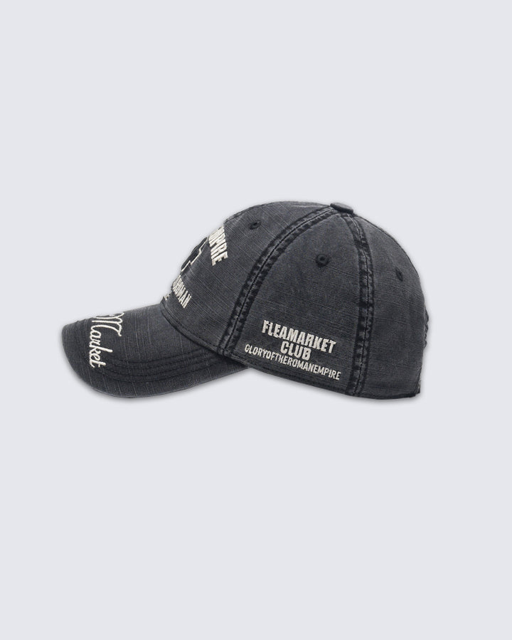 Vintage Washed Roman Letter Embroidery Baseball Cap