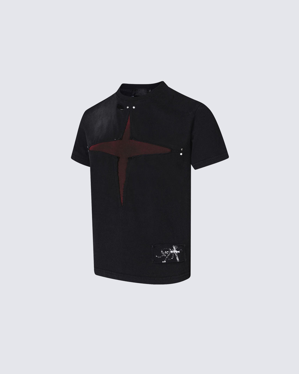 Cross Cutout Graphic T-Shirt