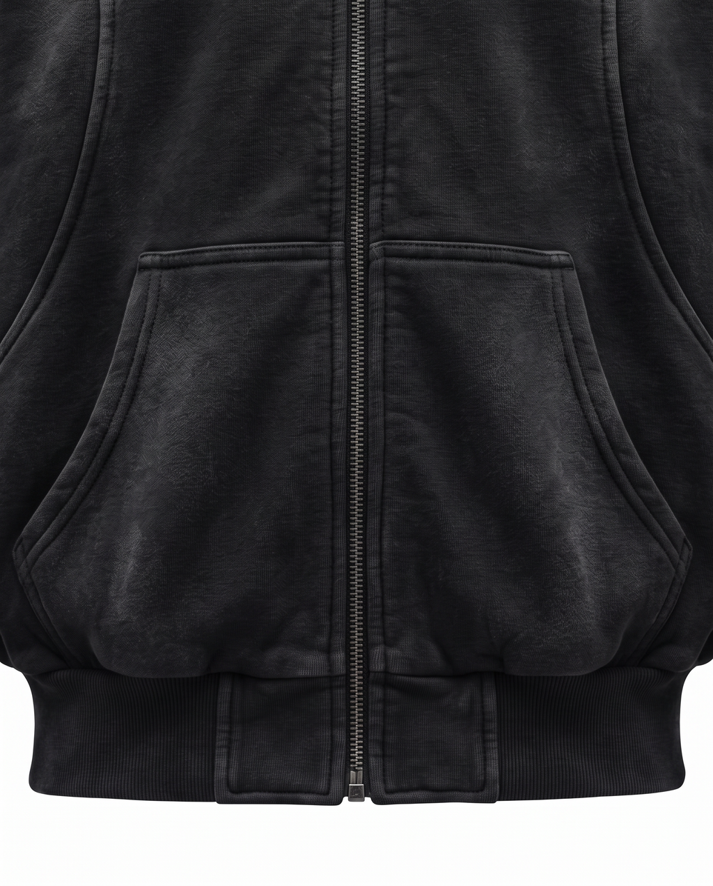 GRYFT Vintage Washed Balaclava Double Layer Zip-Up Hoodie