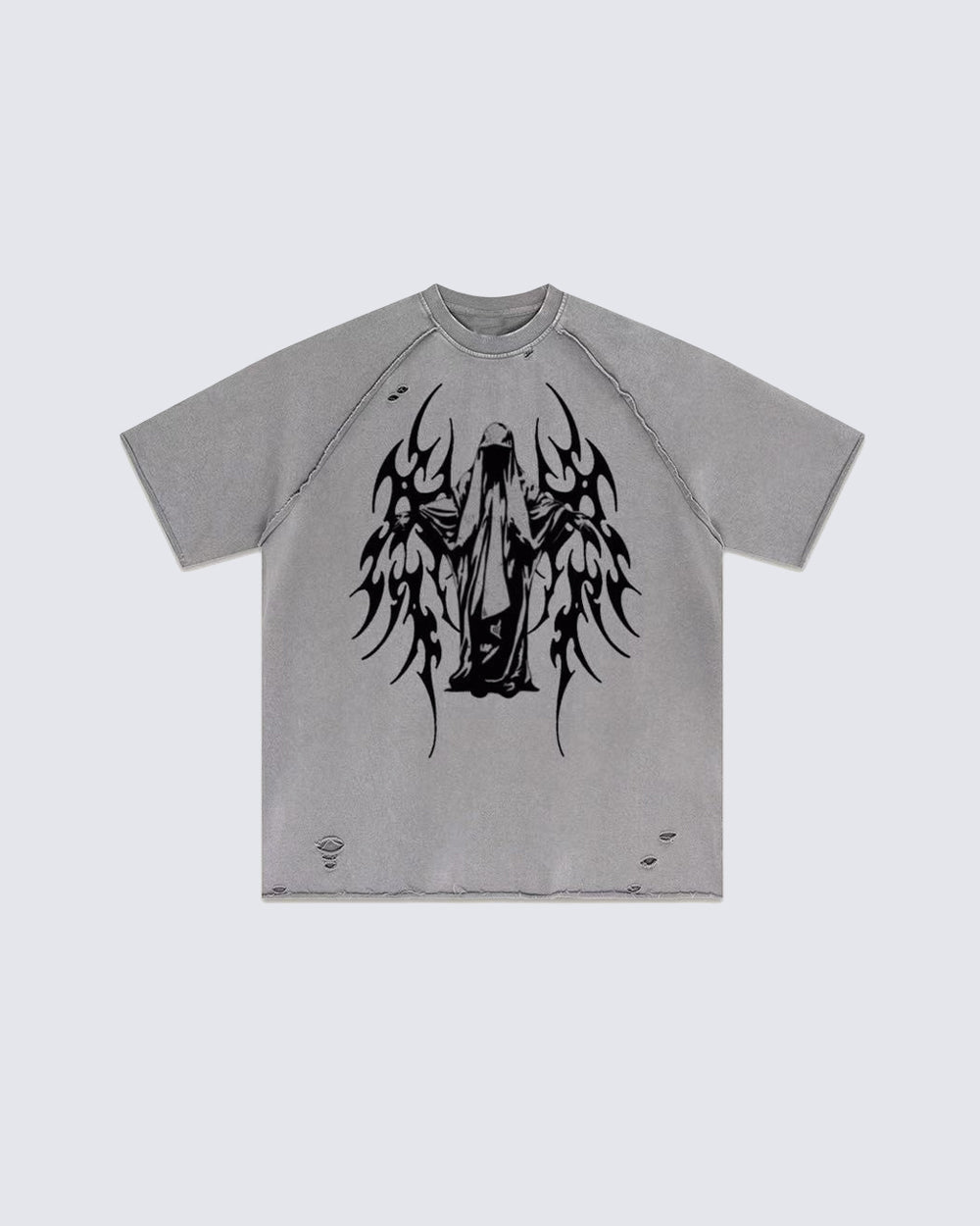 Grunge Angel Graphic Oversized T-Shirt