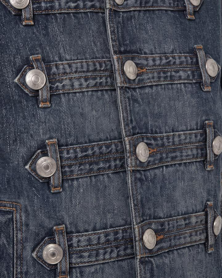 GRYFT Vintage-Wash Denim Button-Up Jacket