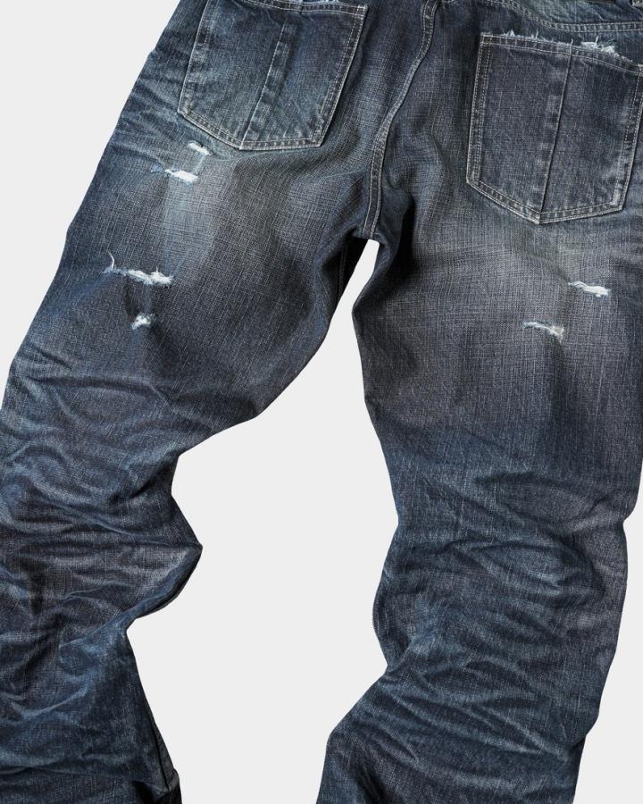 GRYFT Vintage Distressed Wide-Leg Jeans