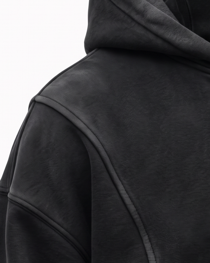GRYFT Vintage Washed Balaclava Double Layer Zip-Up Hoodie