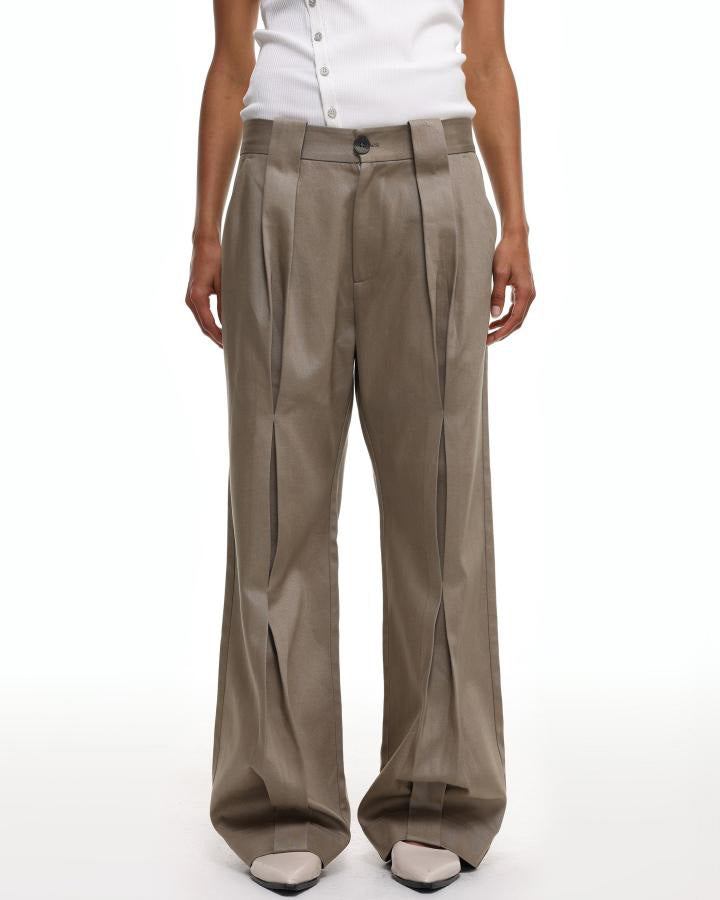 GRYFT Vintage Tailored Pleated Wide-Leg Trousers