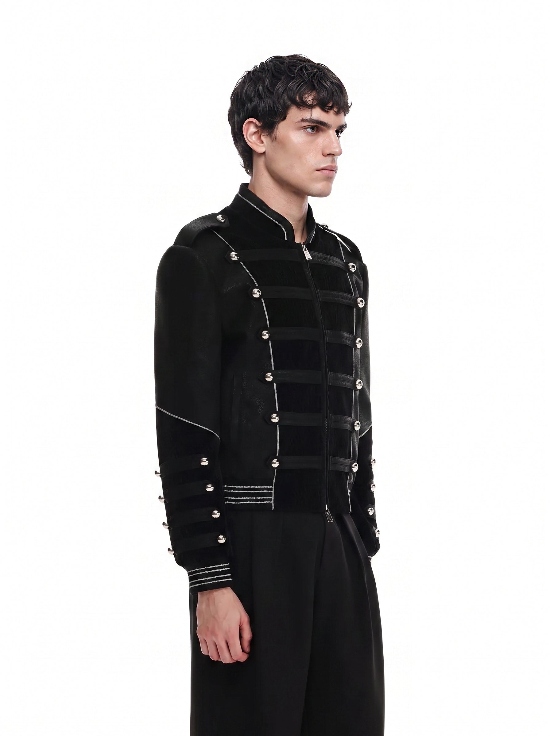 GRYFT Vintage Gothic-Style Button-Up Jacket