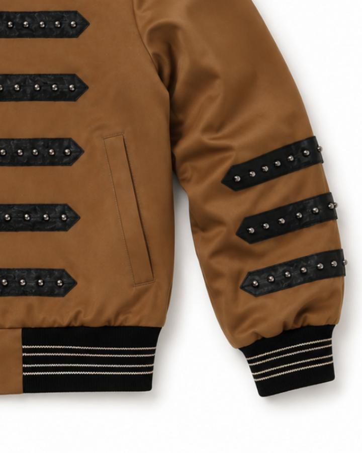 GRYFT Vintage Military Studded Bomber Jacket