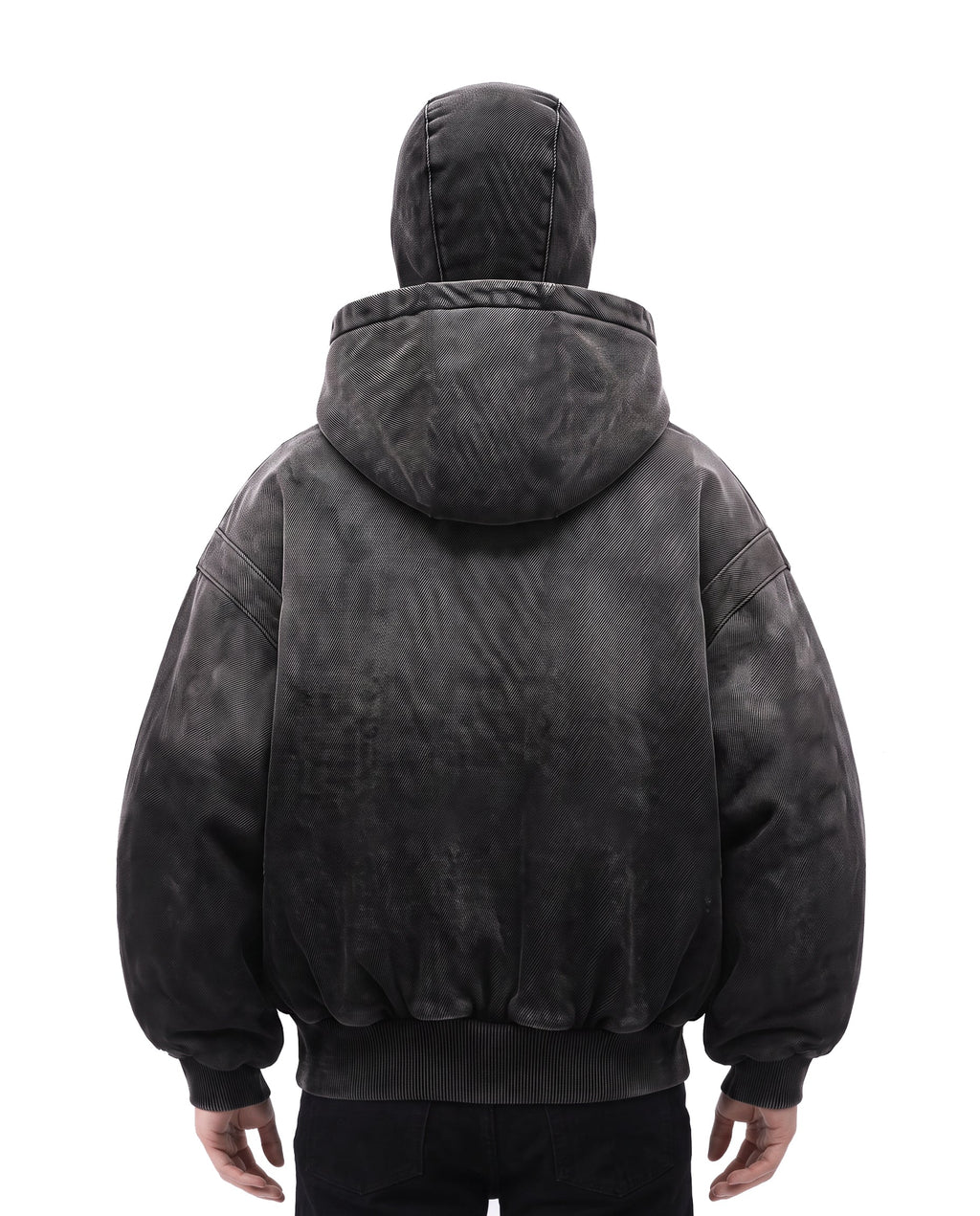 GRYFT Dark Gradient Washed Balaclava Hooded Sweatshirt