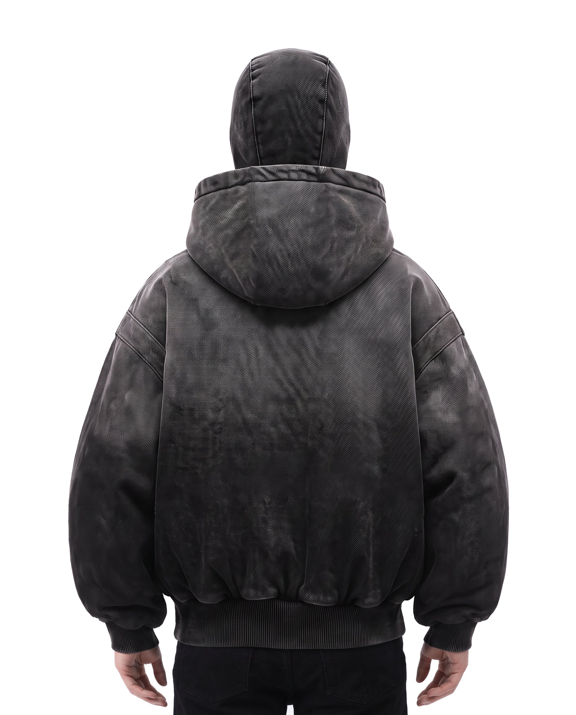 GRYFT Dark Gradient Washed Balaclava Hooded Sweatshirt
