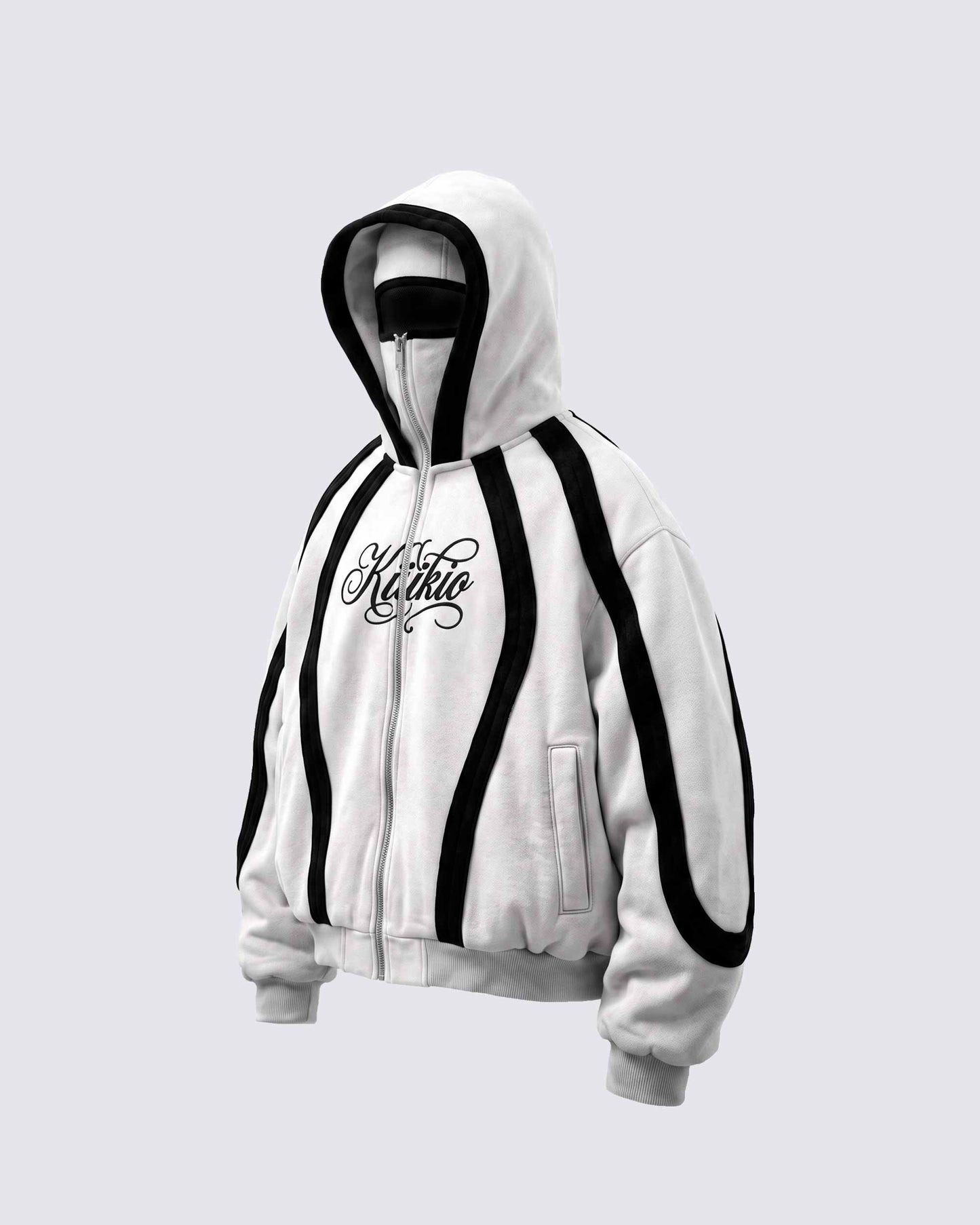 GRYFT SYMBIOTE Curved Contrast Zip-Up Hoodie