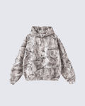 Heavyweight Fleece Camo Hoodie Cotton Blend