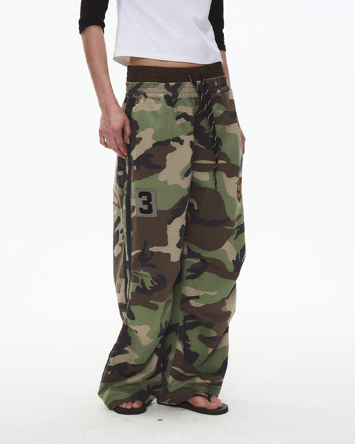 GRYFT Utility Double Waist Camo Cargo Pants