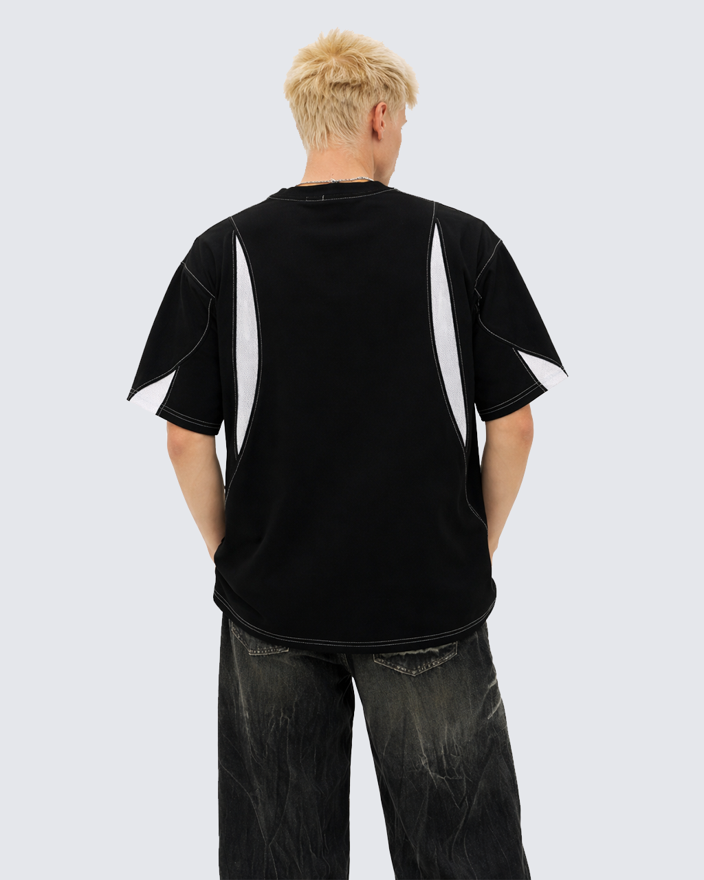 Contrast Panel Sport T-Shirt