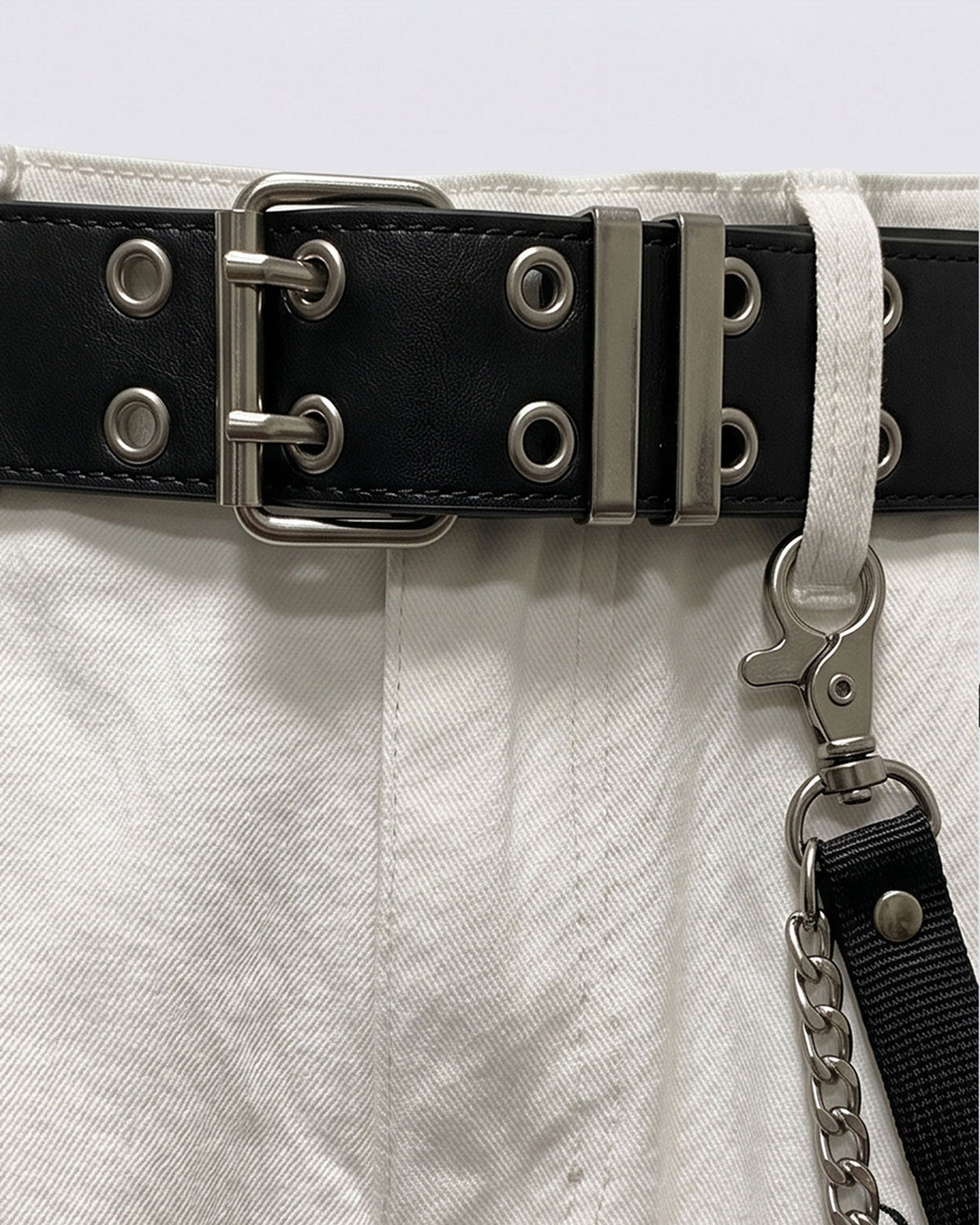 LIGHTNING Series | Gothic Chain Strap Utility Shorts