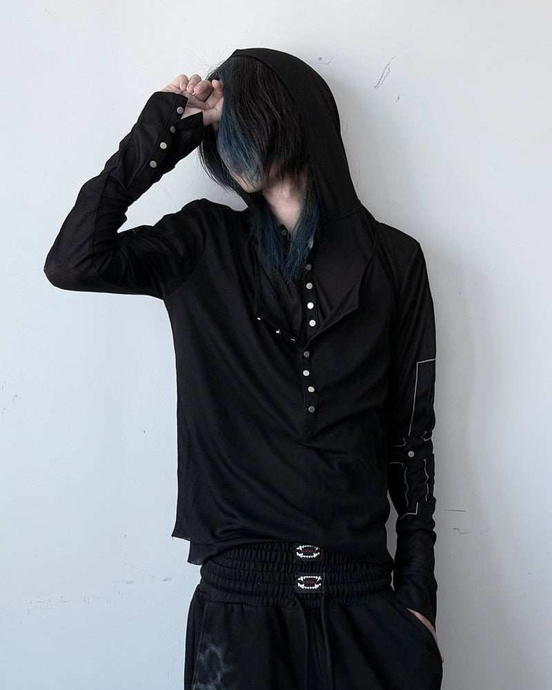 Slim Fit Long Sleeve Pullover with Unique Design