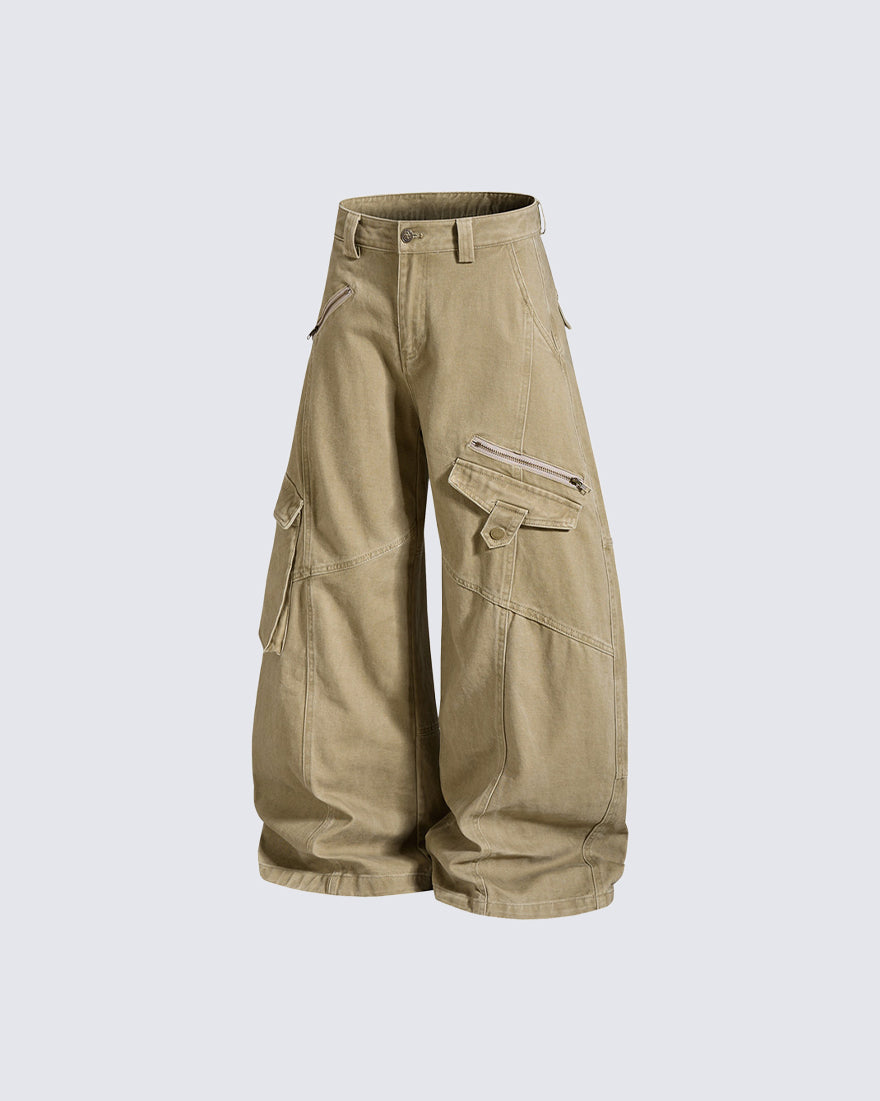 GRYFT Utility Zipper Multi-Pocket Baggy Cargo Pants