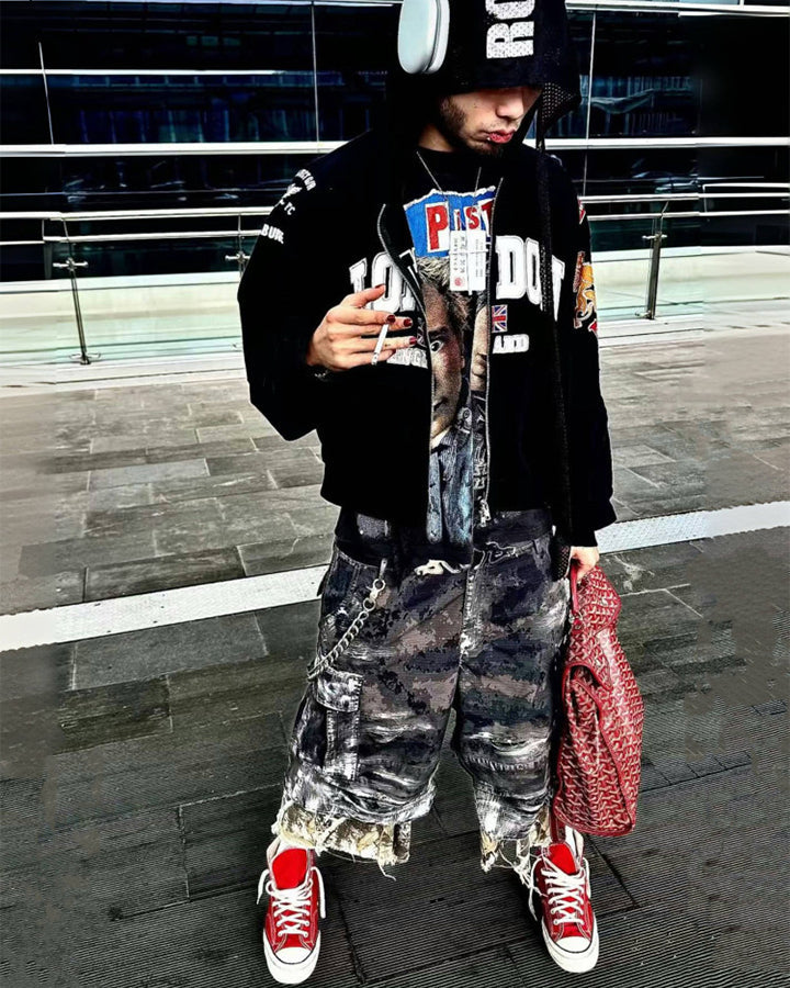 GRYFT Grunge Layered Shorts