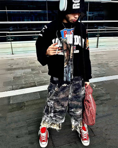 GRYFT Grunge Layered Shorts