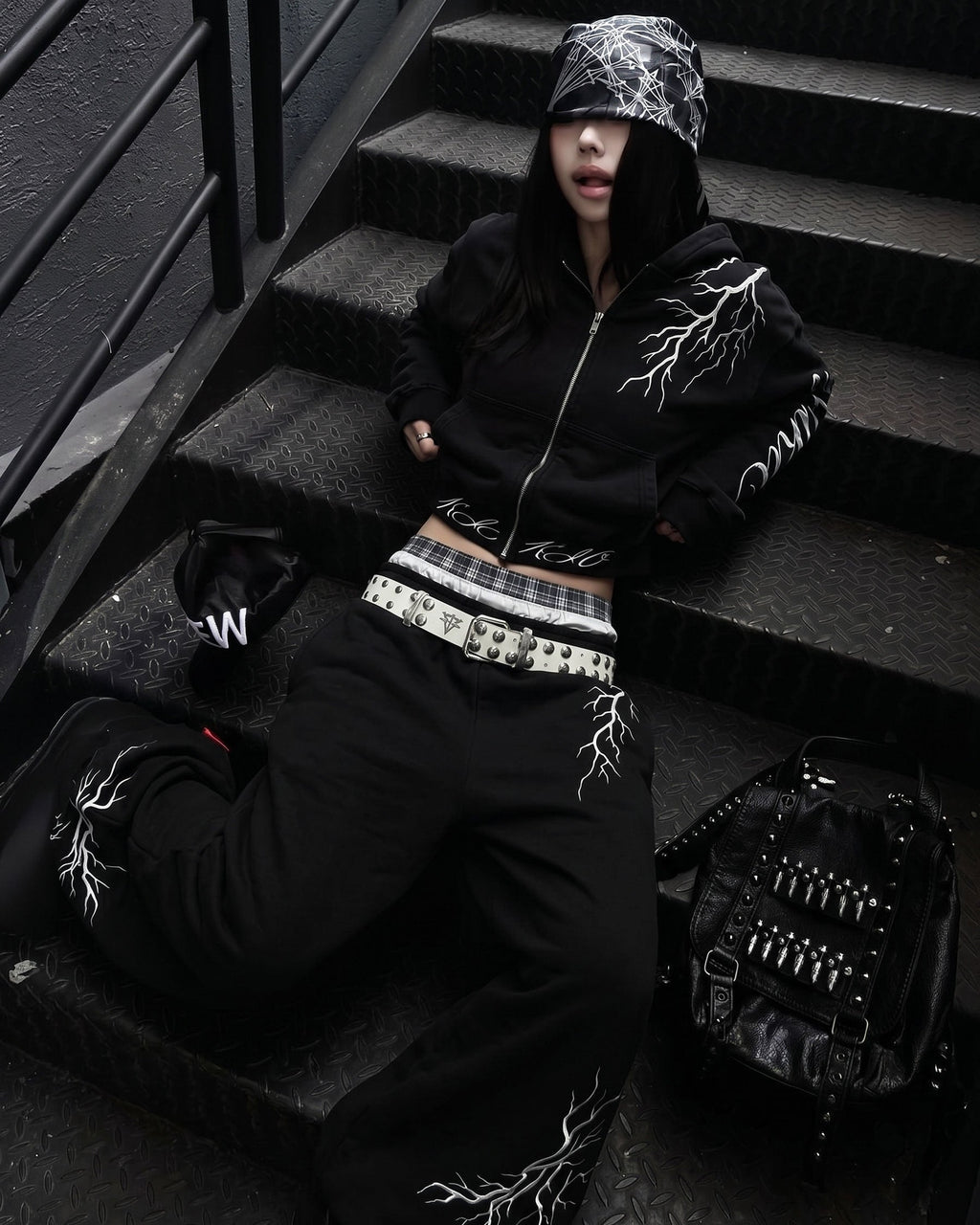 LIGHTNING Series | New Dark Hooded Zip Sweatshirt