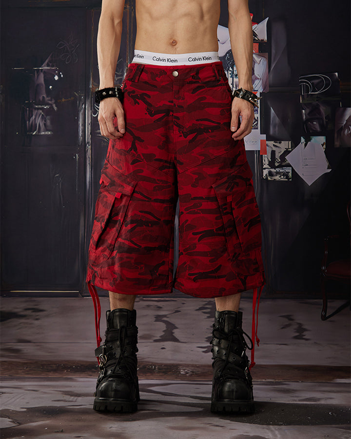 Light Asian Street Camo Utility Shorts