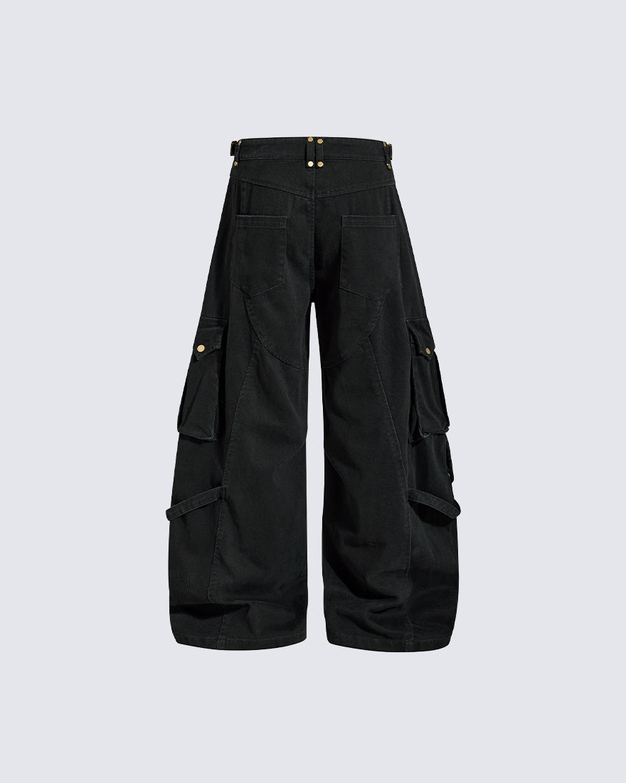 GRYFT Vintage Utility Cargo Wide Leg Pants