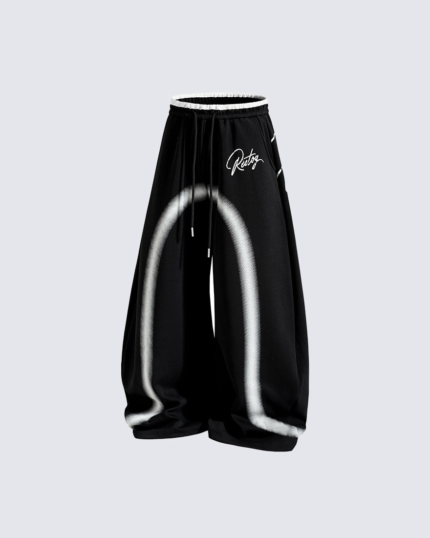 GRYFT Y2K Airbrush Curved Blade Baggy Pants