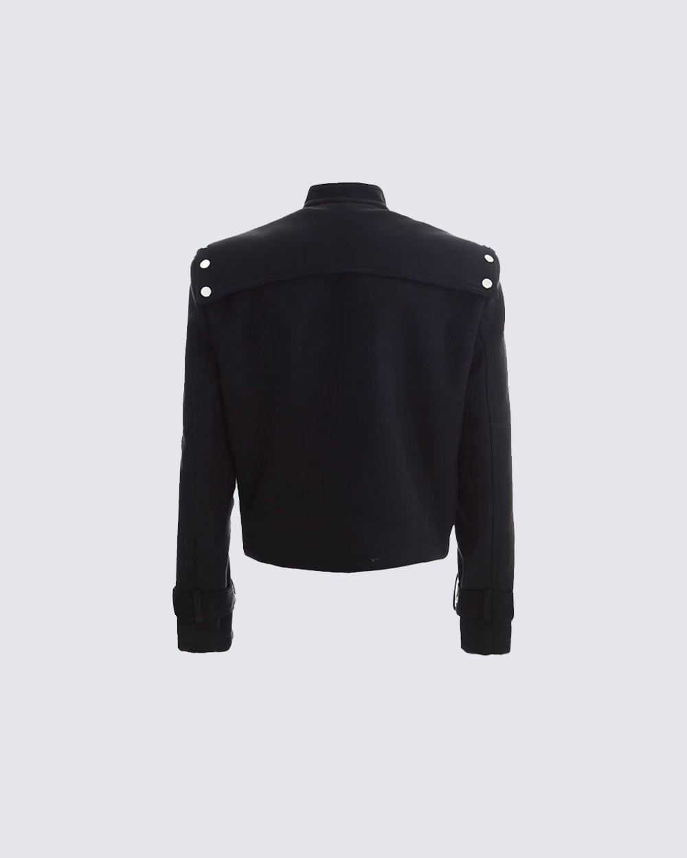 Gothic Buckle Strap Cropped Jacket