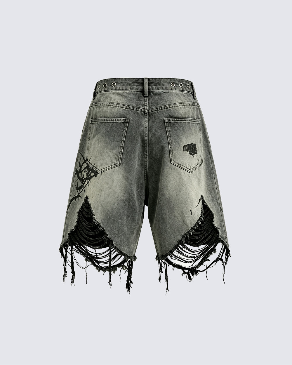 GRYFT Gothic Distressed Shorts