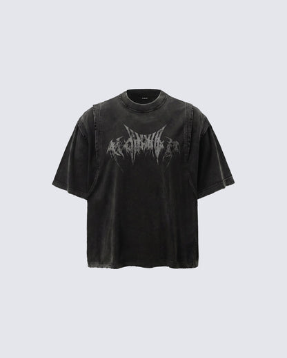 GRYFT-Washed Vintage Graphic T-Shirt