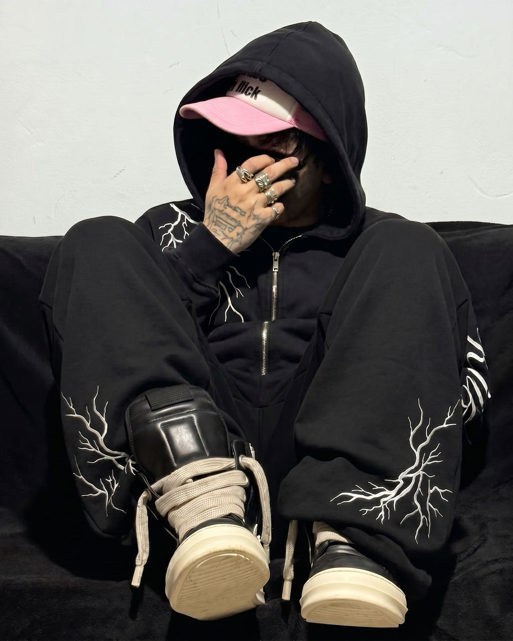 LIGHTNING Series | Layered Waist Wide-Leg Sweatpants