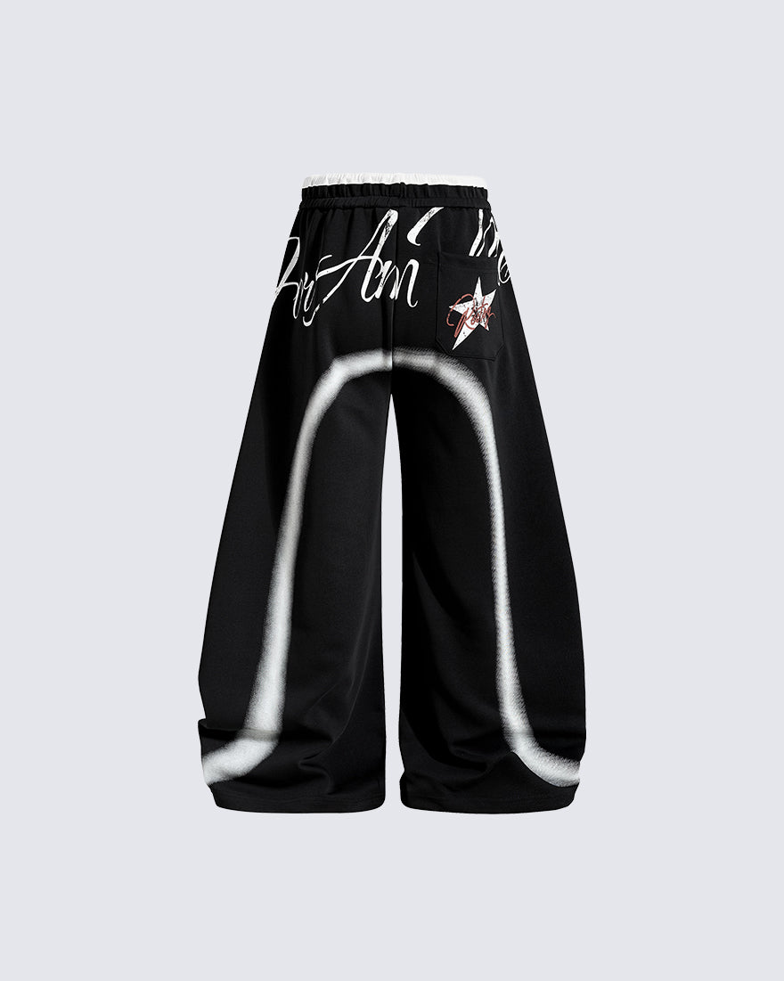 GRYFT Y2K Airbrush Curved Blade Baggy Pants