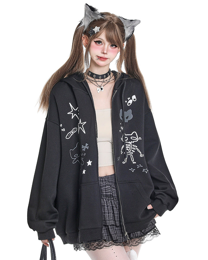 American Style Graphic Hoodie Subculture