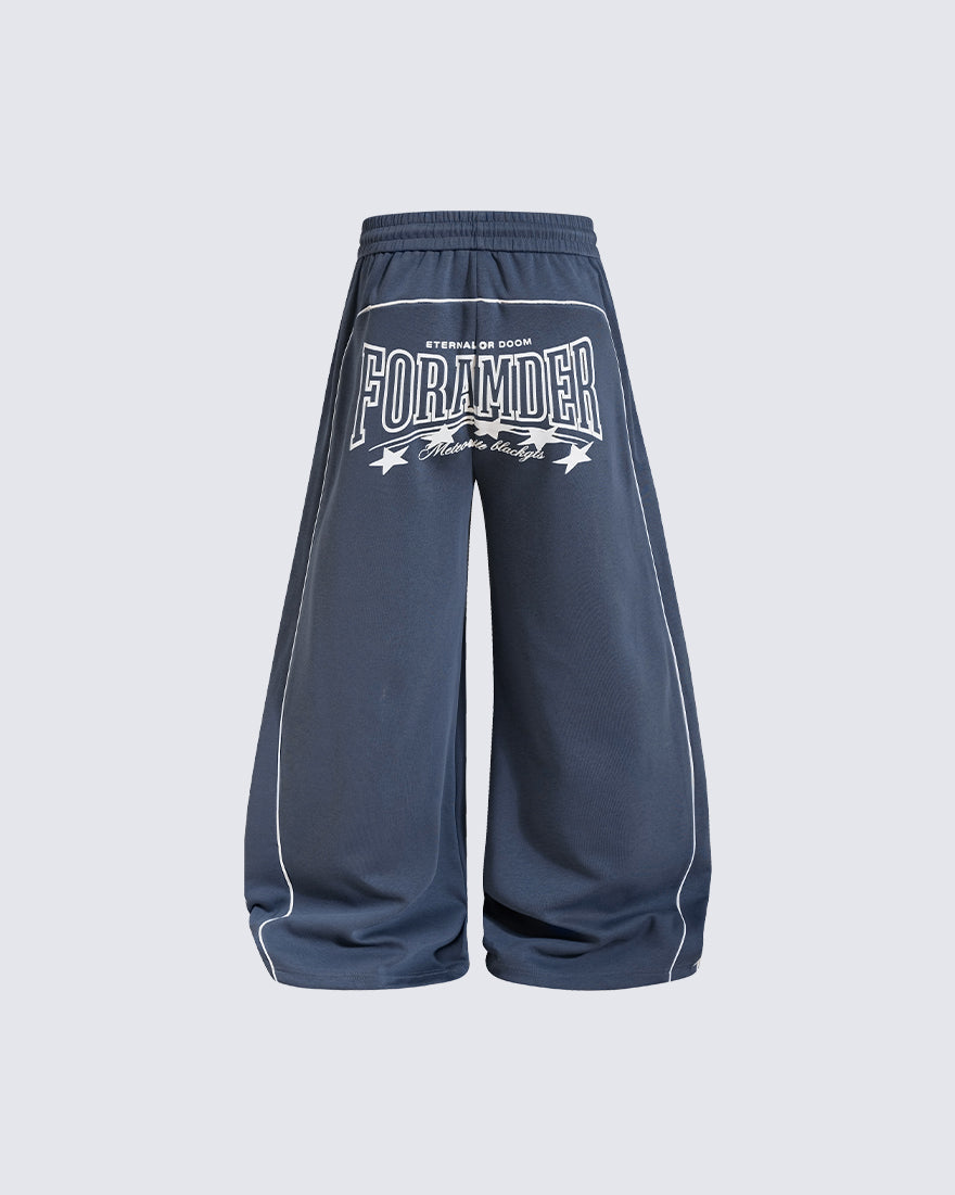 GRYFT Streetwear Graphic Star Wide Leg Pants
