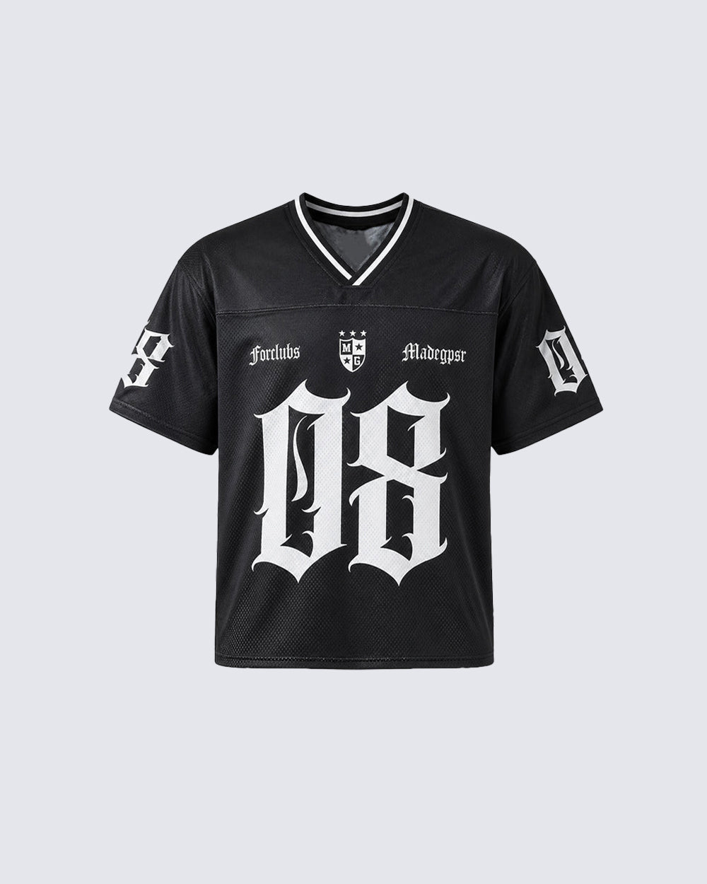 Gothic Number Mesh Jersey Tee