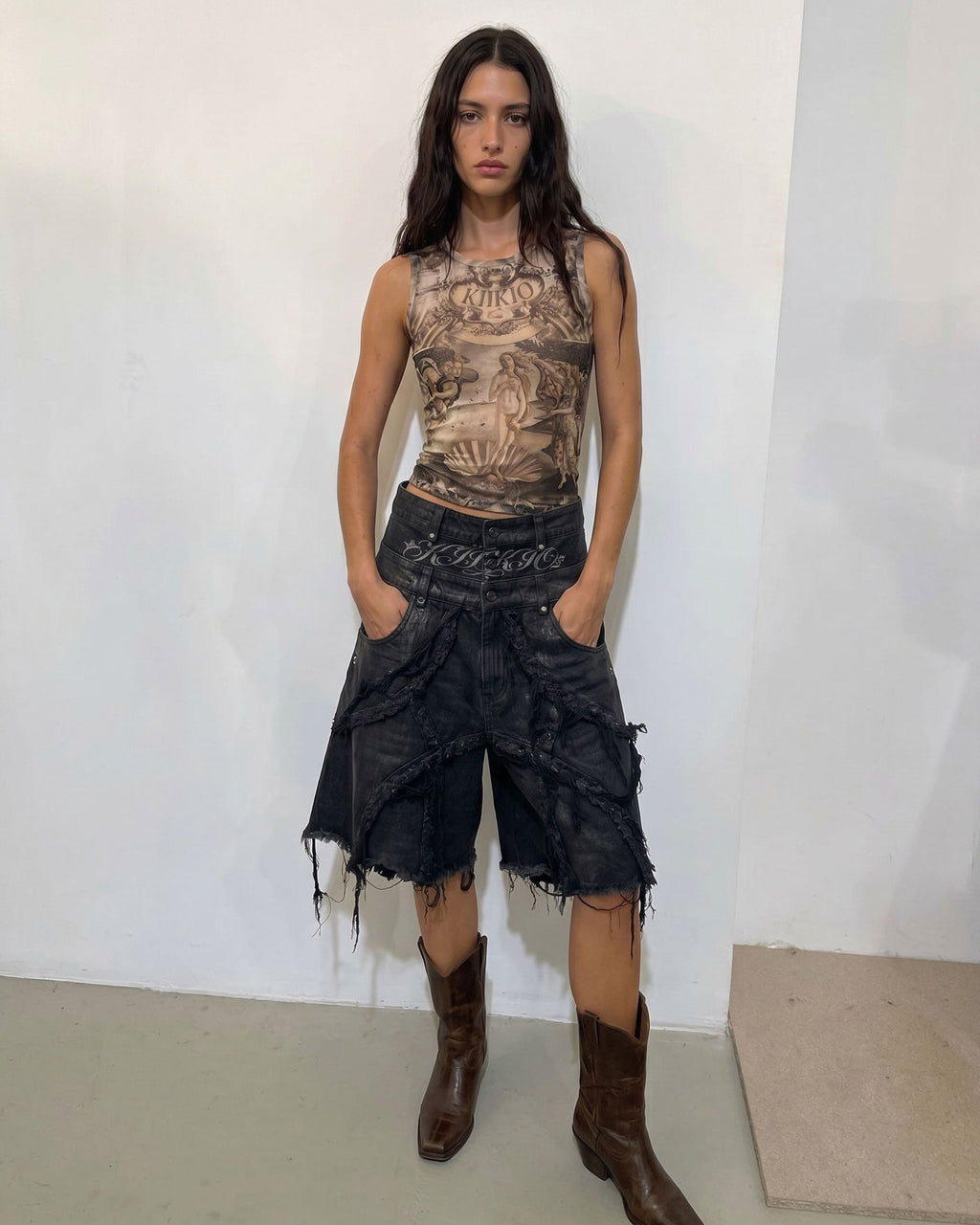 BARREN Series | Apocalyptic Pilgrimage Distressed Wide Shorts