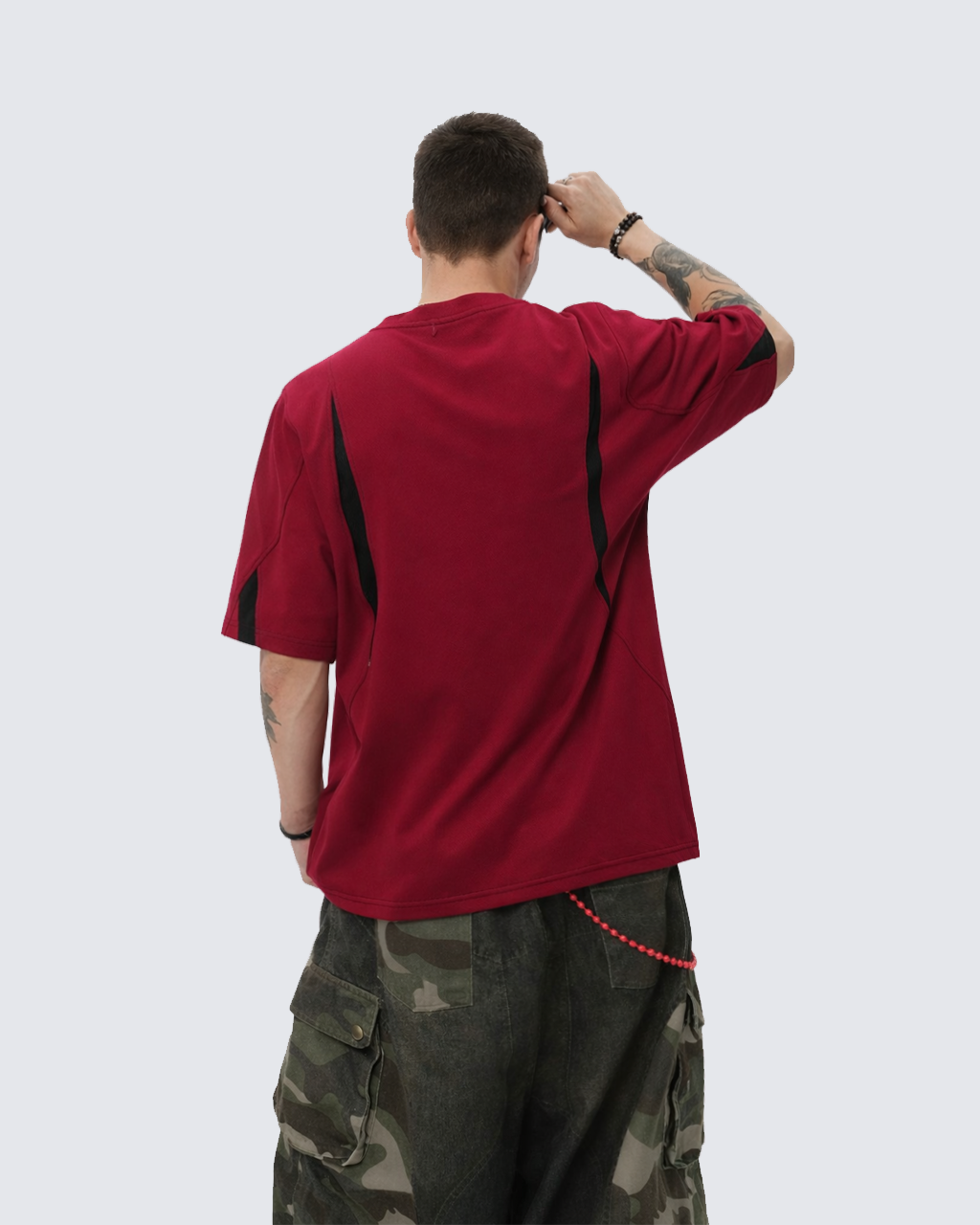 Contrast Panel Sport T-Shirt