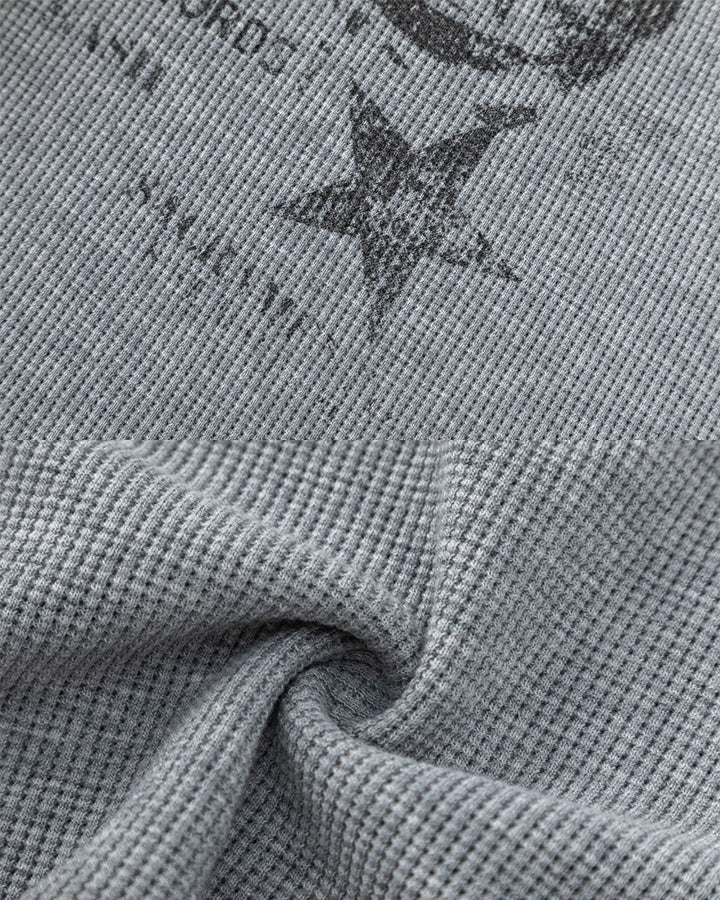 Waffle New Texture Vintage Washed Short T-Shirt