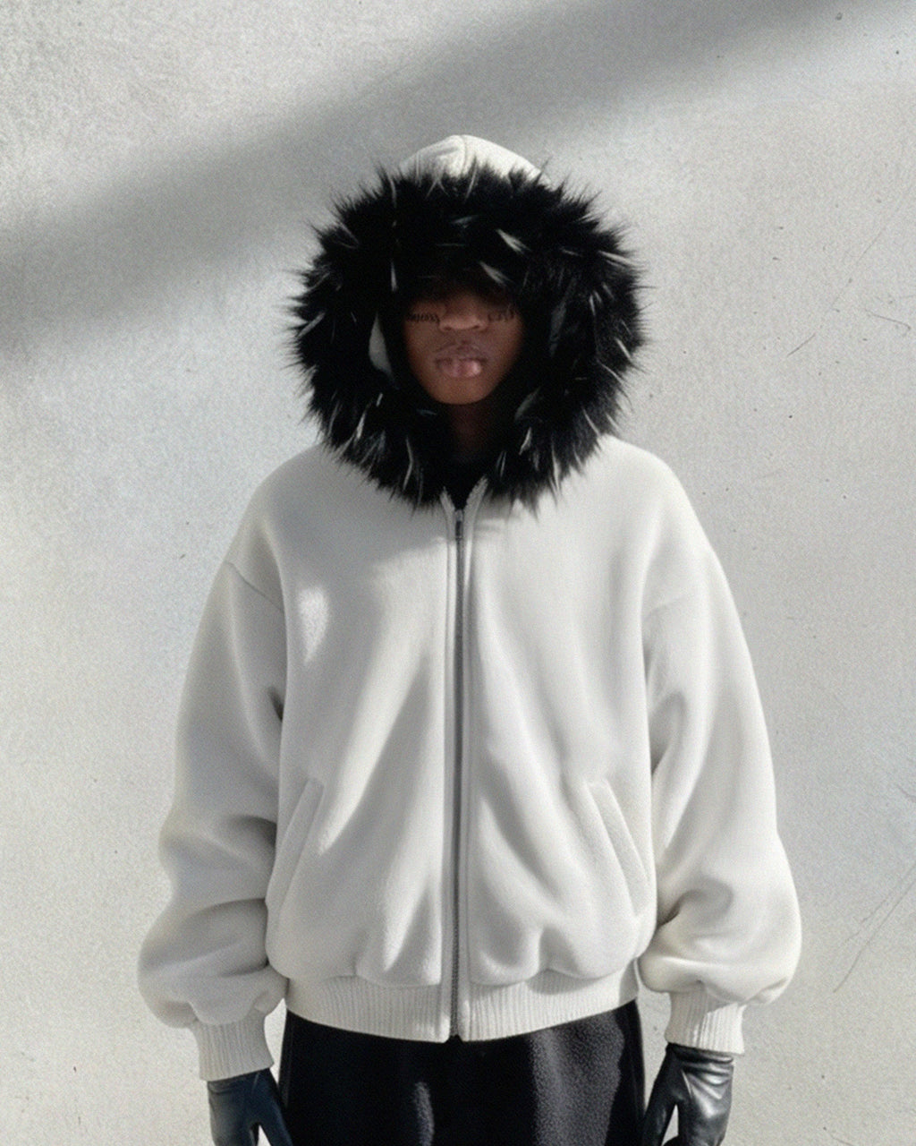 GRYFT Fur Collar Cozy Hoodie