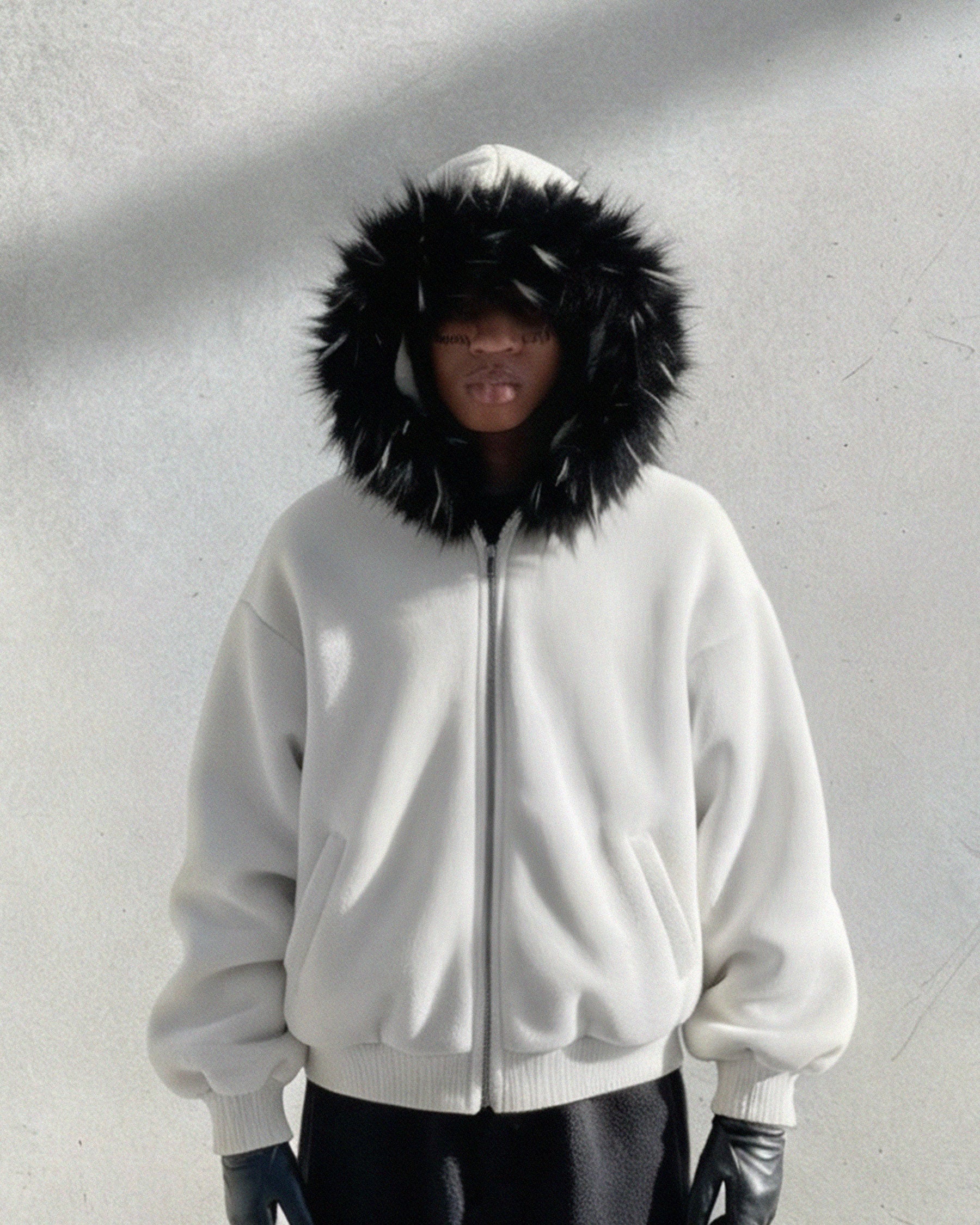 GRYFT Fur Collar Cozy Hoodie