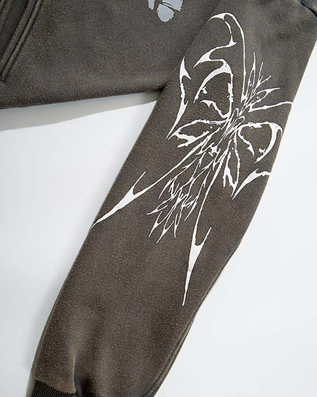 Retro Butterfly Graphic Zip-Up Jacket