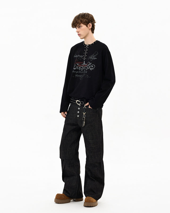 GRYFT Gothic Zipper Studded Tee