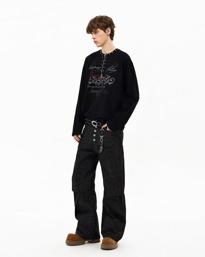 GRYFT Gothic Zipper Studded Tee