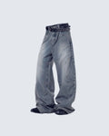 GRYFT Vintage Style Loose Patchwork Jeans