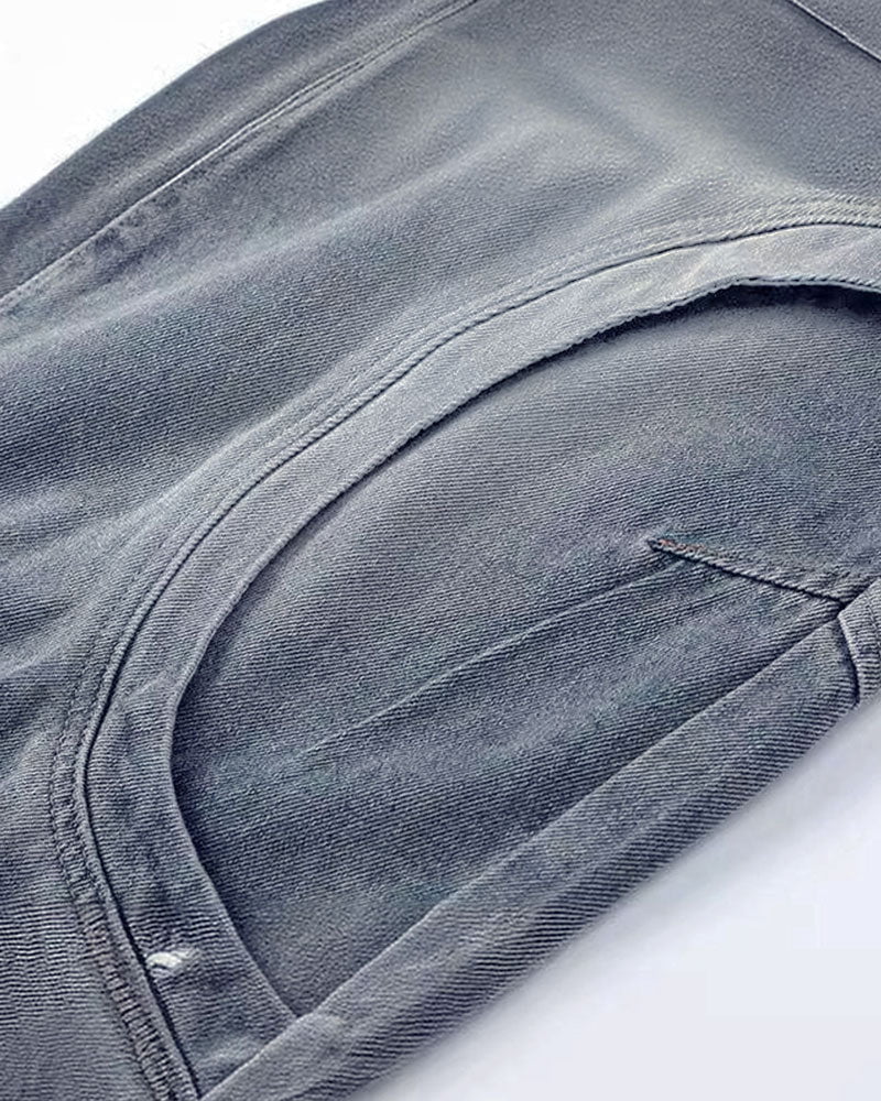 GRYFT Vintage Style Loose Patchwork Jeans