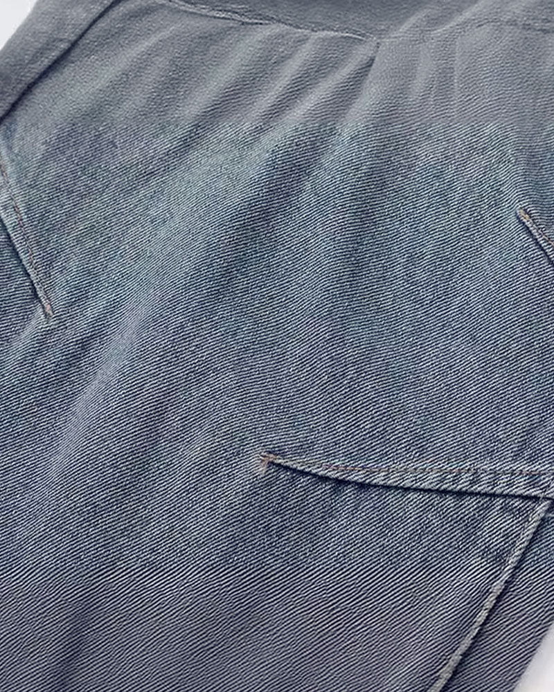 GRYFT Vintage Style Loose Patchwork Jeans