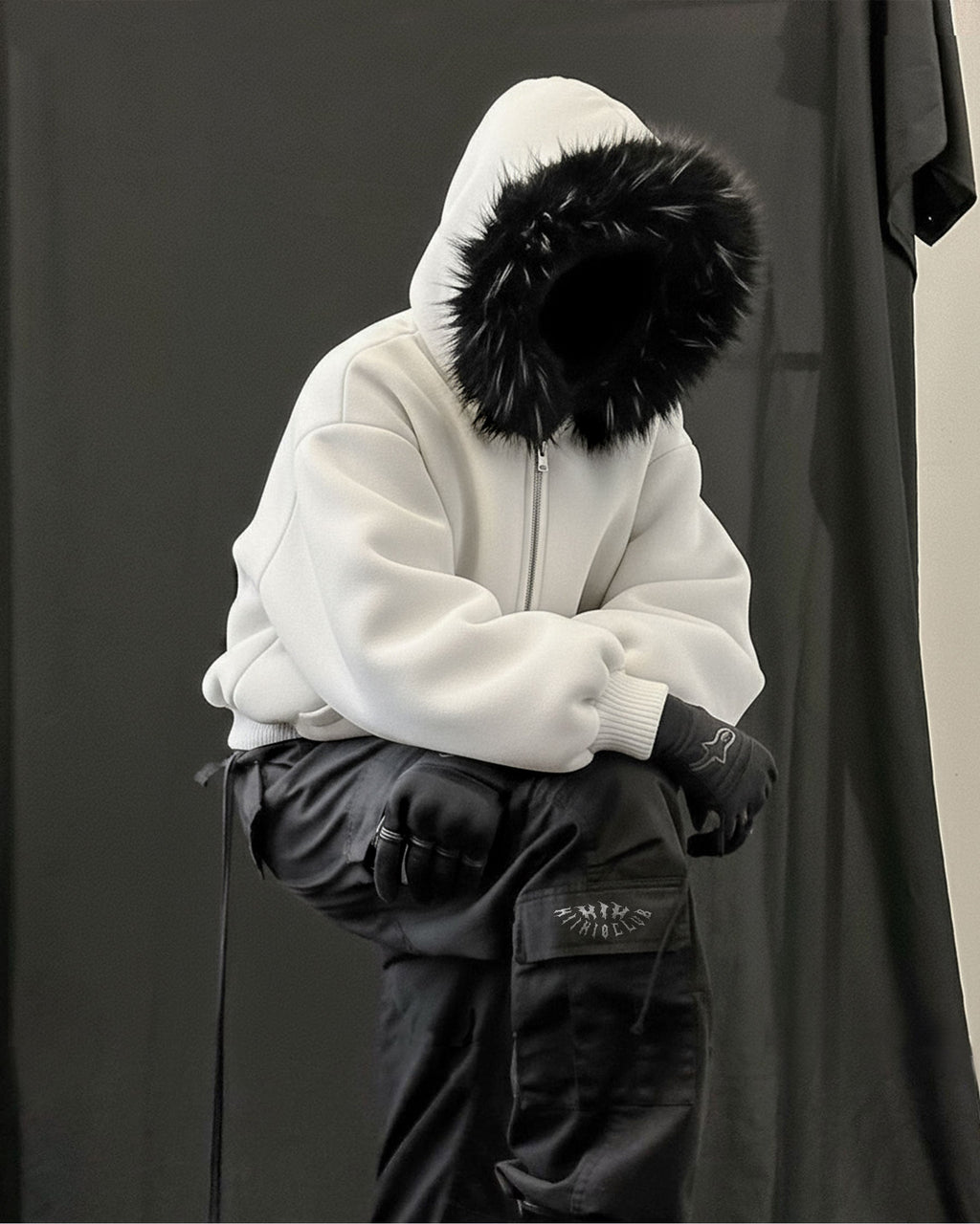 GRYFT Fur Collar Cozy Hoodie