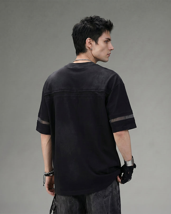 American Utility Contrast Panel Boxy New Tee