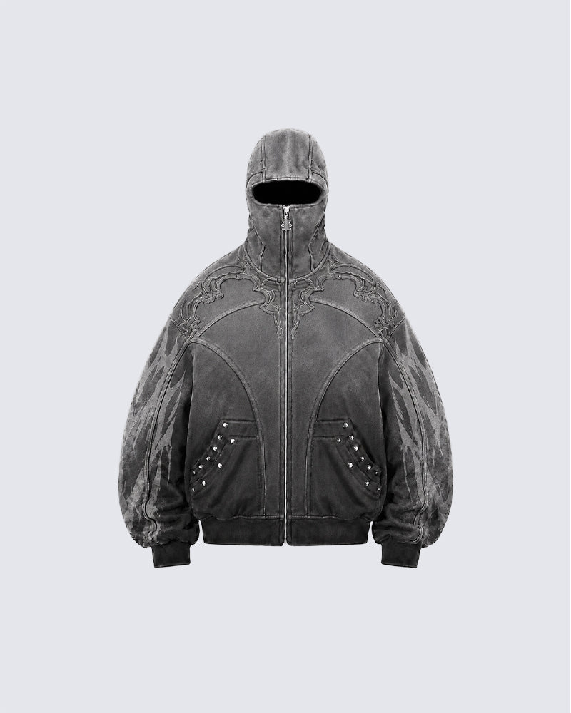 GRYFT Gothic Zipper Hoodie