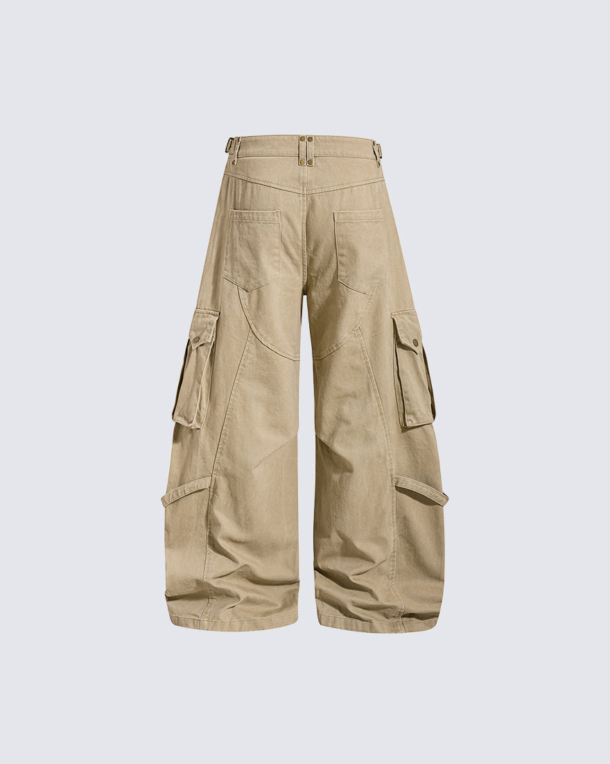 GRYFT Vintage Utility Cargo Wide Leg Pants